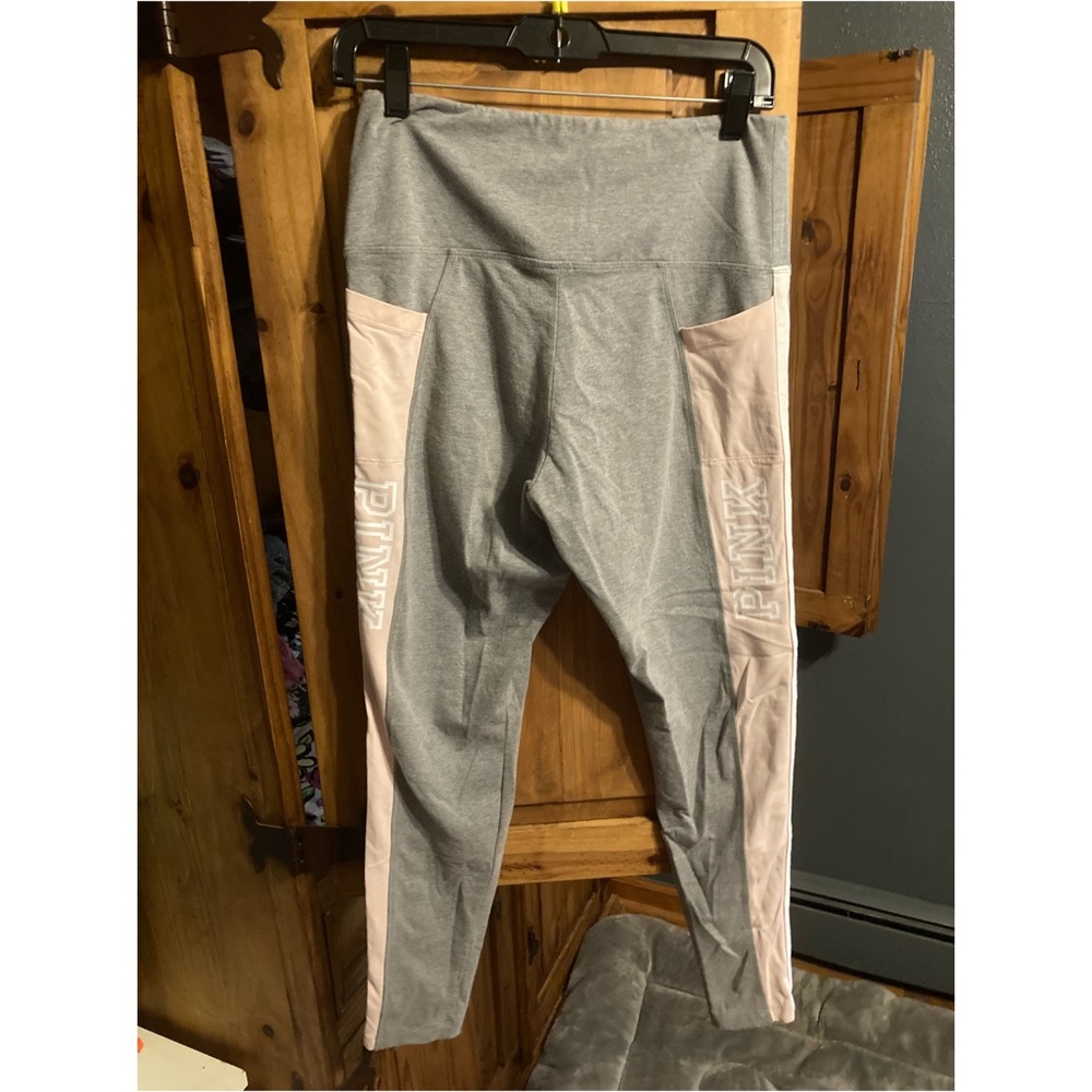 PINK light grey and light orange leggings
